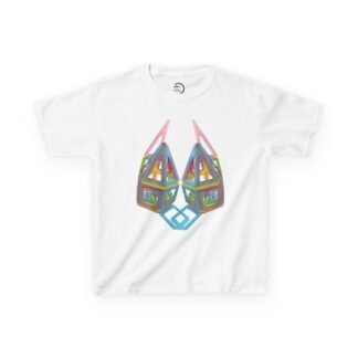 Colorful Geometric Kids Tee, Kids Graphic T-Shirt, Playful Cotton Shirt for Boys & Girls, Unique Gift for Birthdays, Fun Everyday Wear