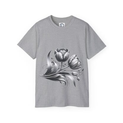 Elegant Floral Graphic Tee, Unisex Cotton T-Shirt, Vintage Style Shirt, Gift for Her, Spring Fashion, Casual Wear - Image 17
