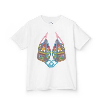 Colorful Geometric Kids Tee, Kids Graphic T-Shirt, Playful Cotton Shirt for Boys & Girls, Unique Gift for Birthdays, Fun Everyday Wear - Image 3