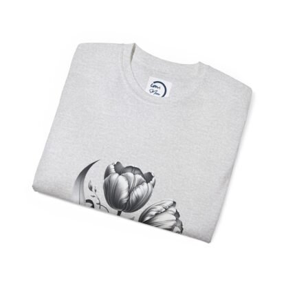 Elegant Floral Graphic Tee, Unisex Cotton T-Shirt, Vintage Style Shirt, Gift for Her, Spring Fashion, Casual Wear - Image 8