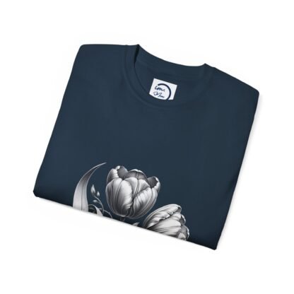 Elegant Floral Graphic Tee, Unisex Cotton T-Shirt, Vintage Style Shirt, Gift for Her, Spring Fashion, Casual Wear - Image 24