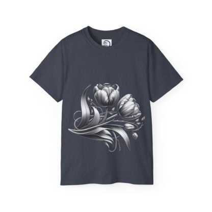 Elegant Floral Graphic Tee, Unisex Cotton T-Shirt, Vintage Style Shirt, Gift for Her, Spring Fashion, Casual Wear - Image 25