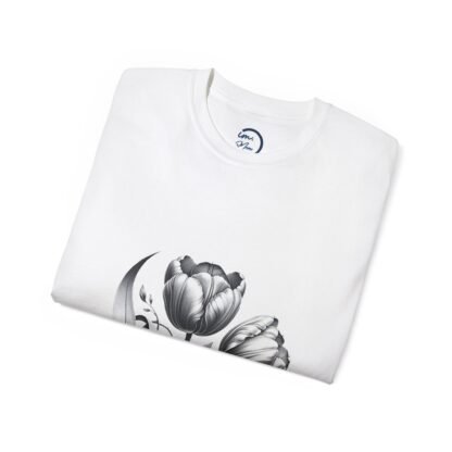 Elegant Floral Graphic Tee, Unisex Cotton T-Shirt, Vintage Style Shirt, Gift for Her, Spring Fashion, Casual Wear - Image 4