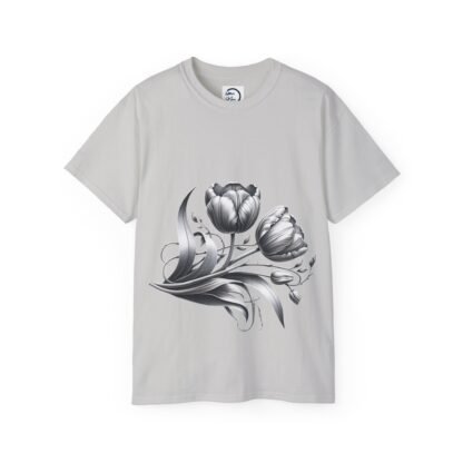 Elegant Floral Graphic Tee, Unisex Cotton T-Shirt, Vintage Style Shirt, Gift for Her, Spring Fashion, Casual Wear - Image 13