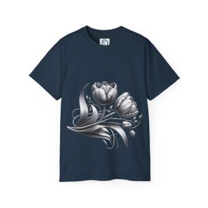 Elegant Floral Graphic Tee, Unisex Cotton T-Shirt, Vintage Style Shirt, Gift for Her, Spring Fashion, Casual Wear - Image 21